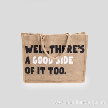 jute large capacity tote bag